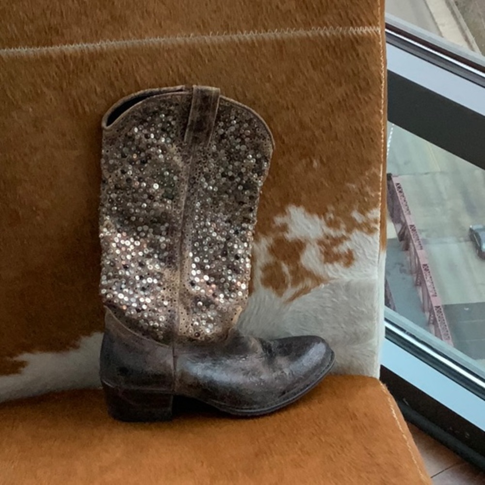 Rhinestone cowboy boots